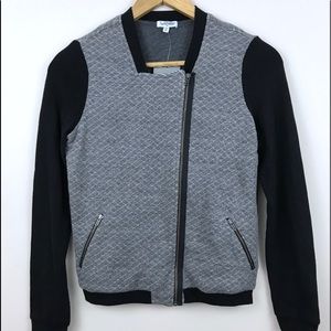 NWT Splendid Gray Quilted Jersey Biker Jacket